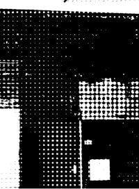 a black and white image of a door