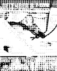 a black and white image of a poster for a concert